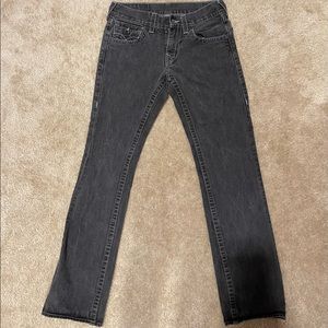 True Religion Grey Straight Jeans Size 30